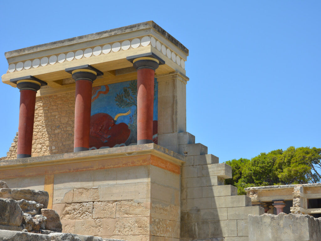 Isole  vicino Santorini: Il palazzo di Cnosso a Creta